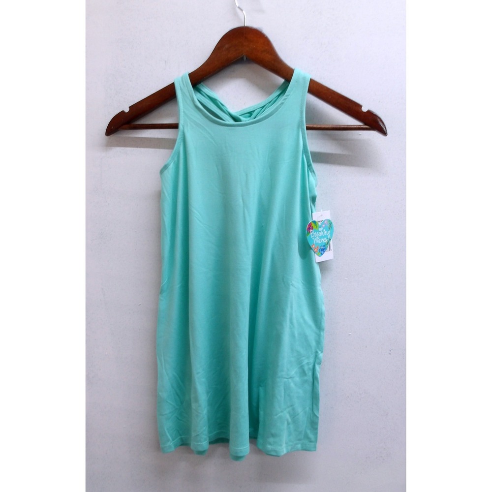 Breaking Waves Kids Girls Sea‎ Breeze Tank Top Size 7 Aqua / #2697